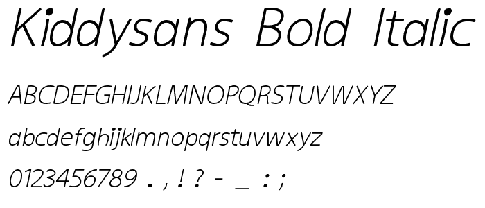 kiddySans Bold Italic font